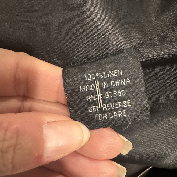 Cigar Couture Men's Large 100% Linen Black Full Zip Jacket Safari Style Smoke - Picture 14 of 15